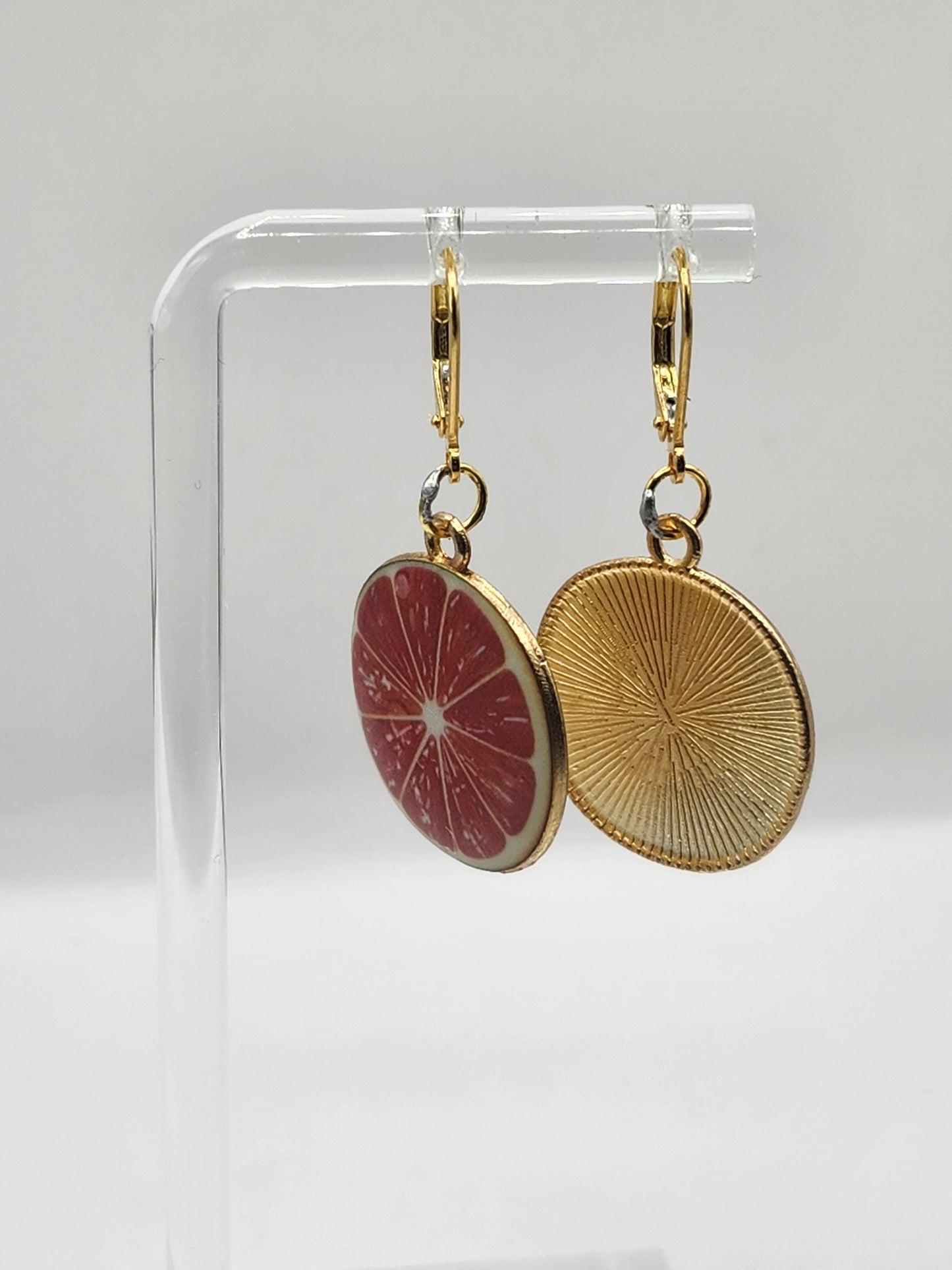 Grapefruit Pendant Earrings