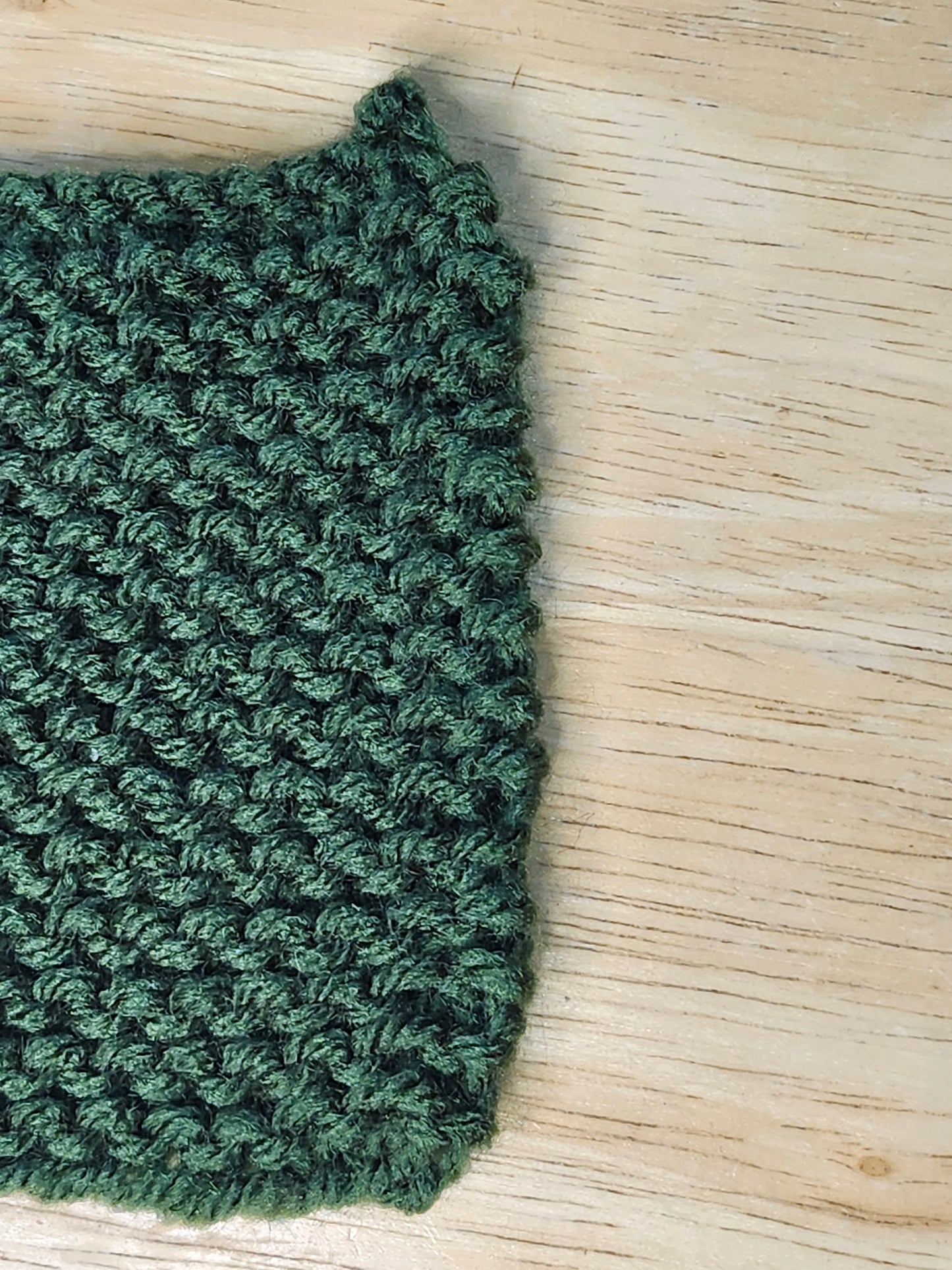 Green Knitted Coaster Set