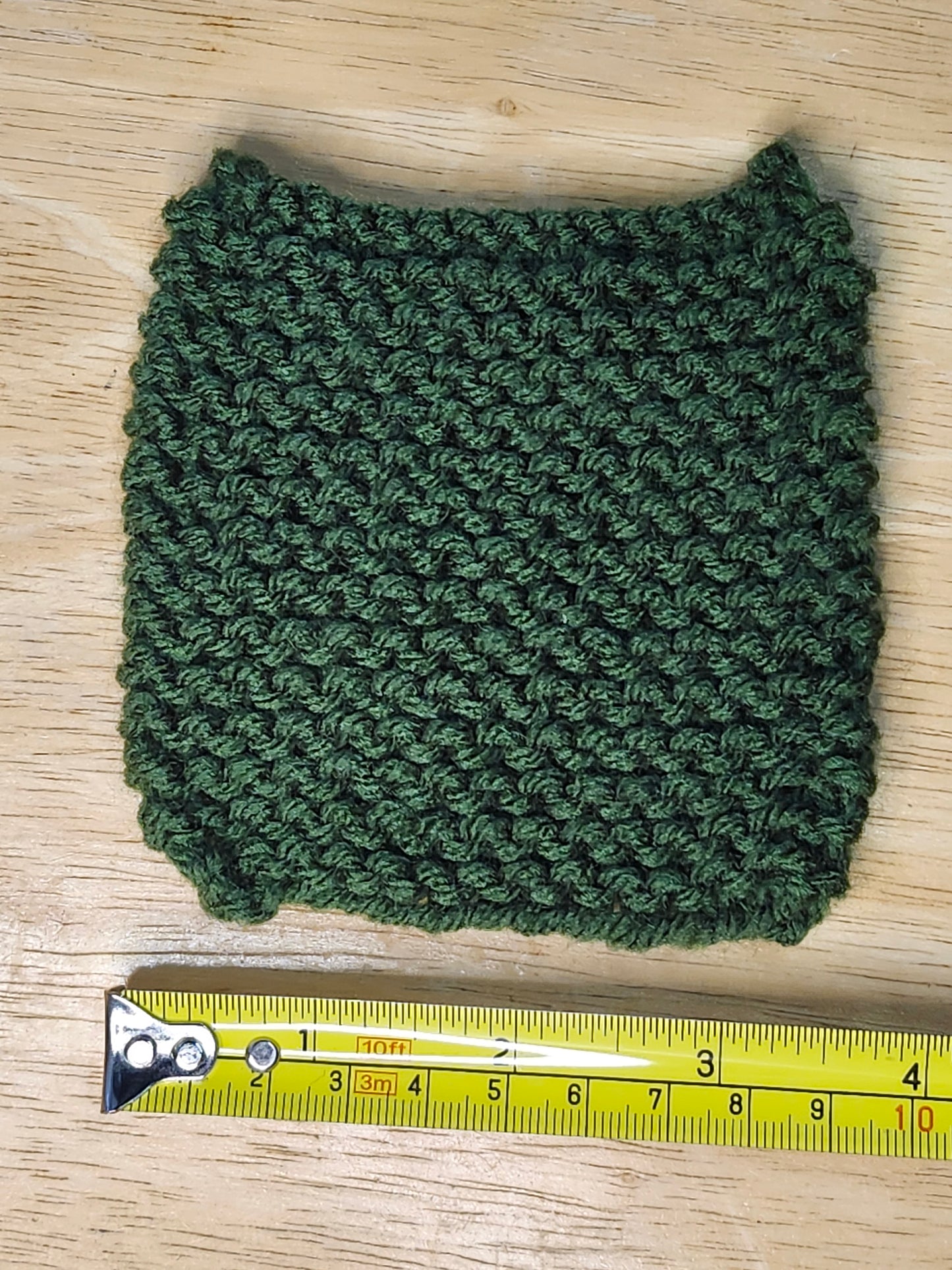 Green Knitted Coaster Set