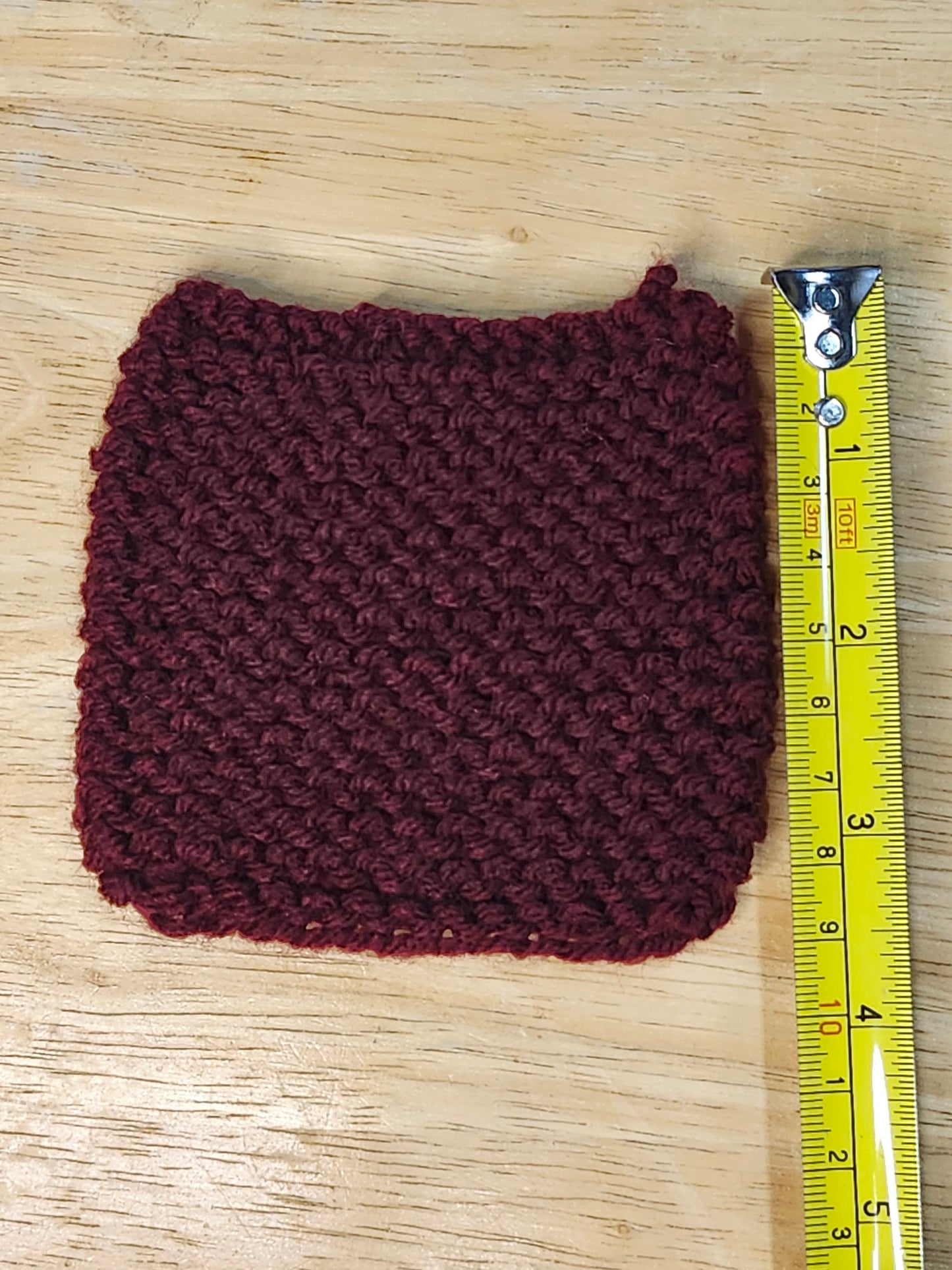 Red Knitted Coaster Set