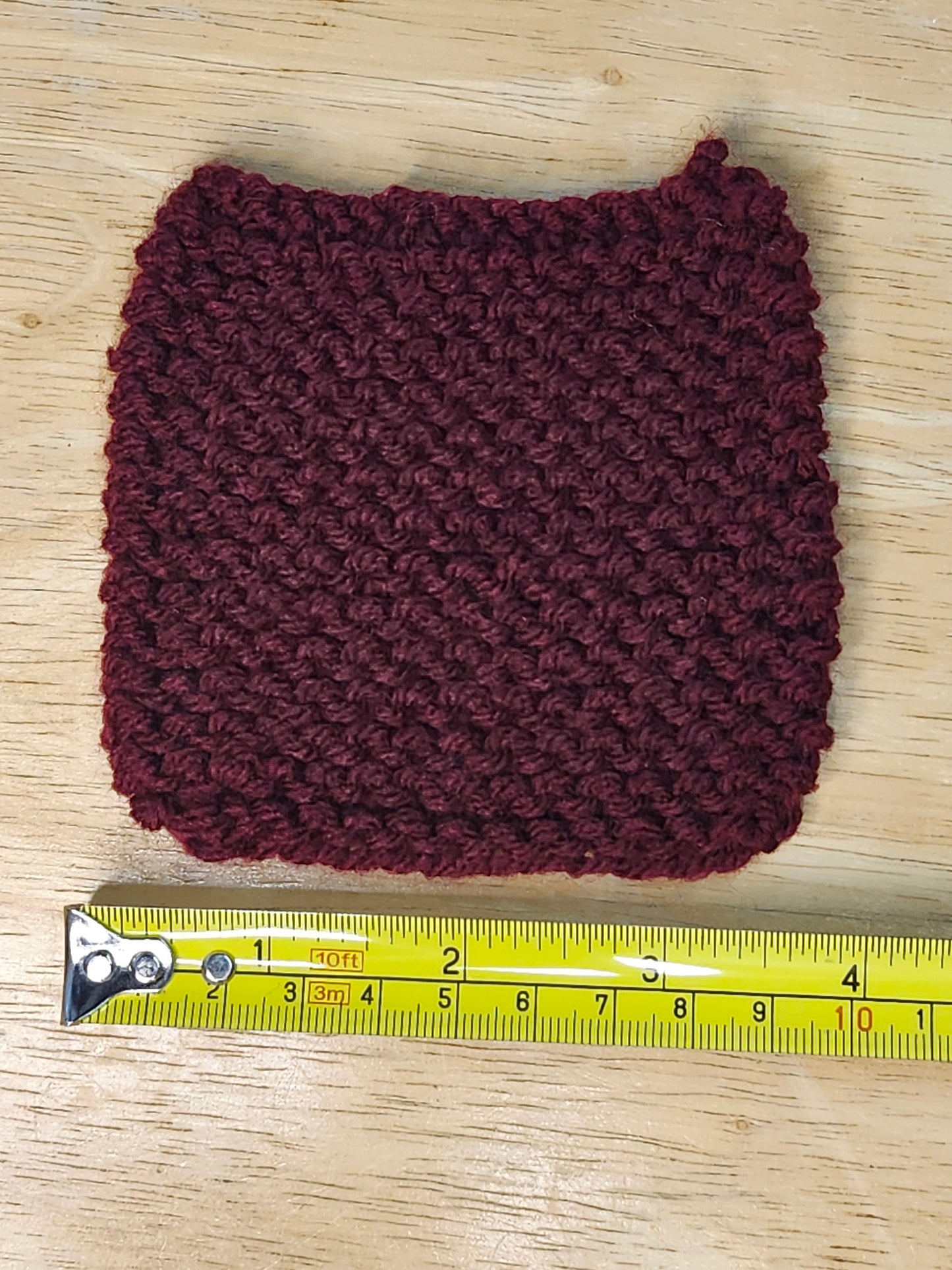 Red Knitted Coaster Set