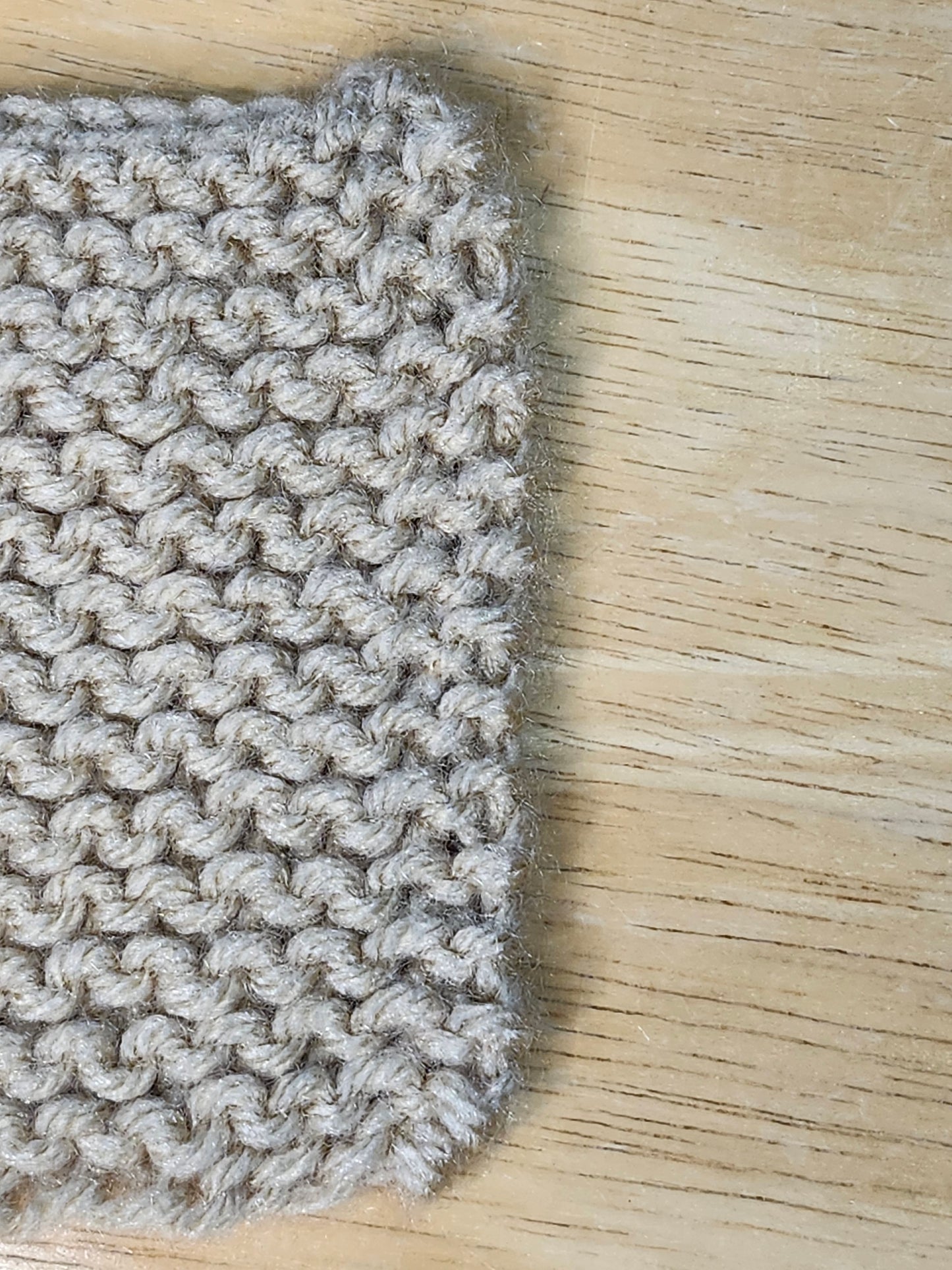 Tan Knitted Coaster Set