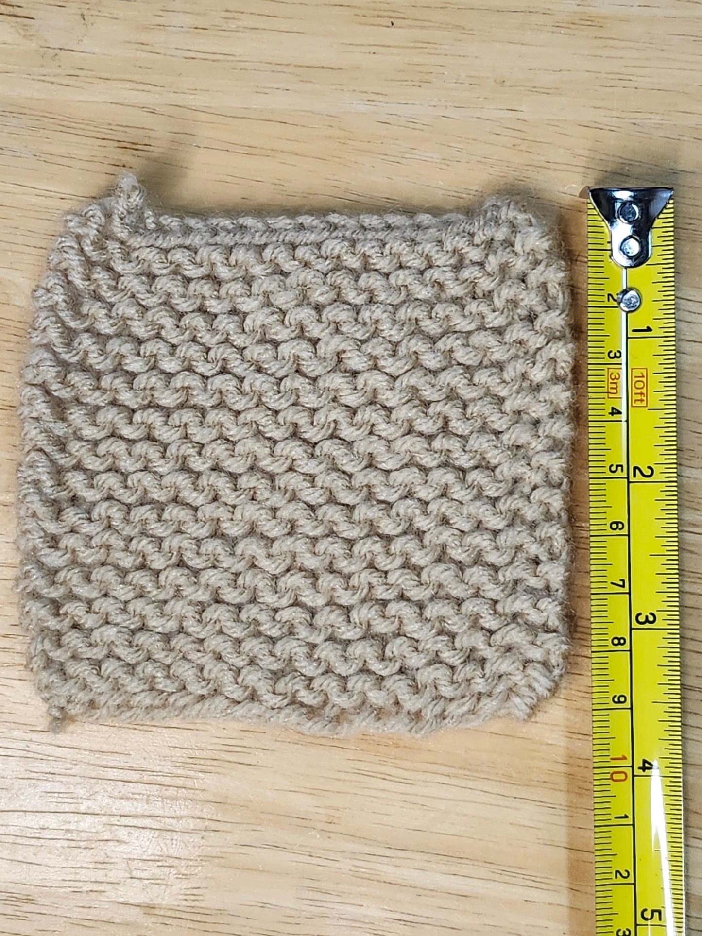 Tan Knitted Coaster Set