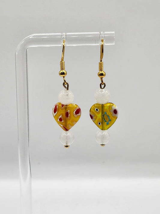 Floral Heart Earrings