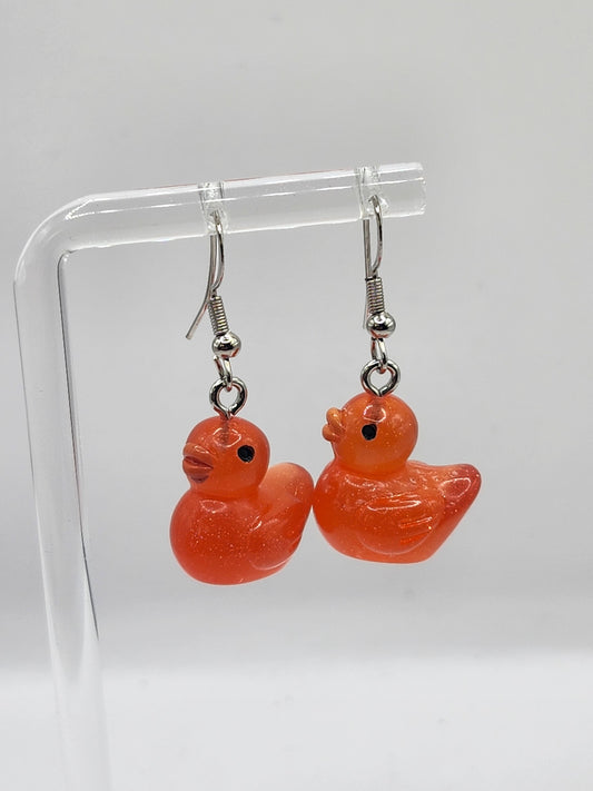 Glitter Ducky Earrings