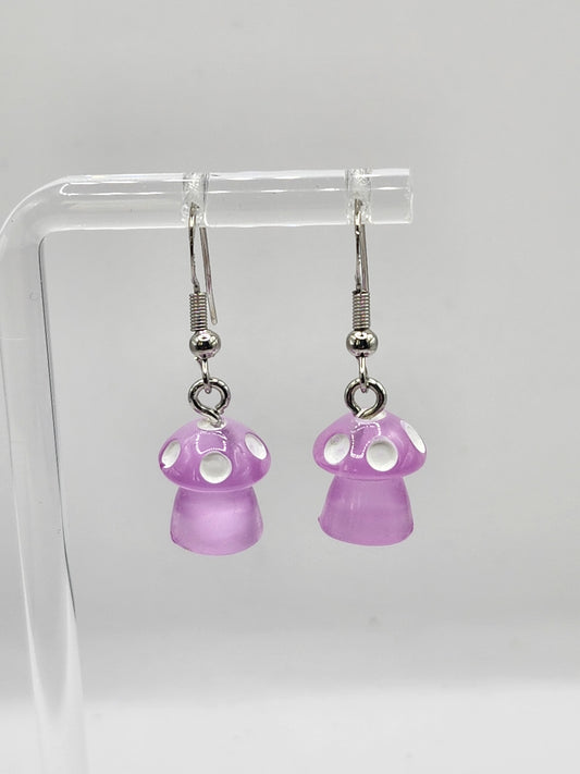 Holographic Mushroom Earrings