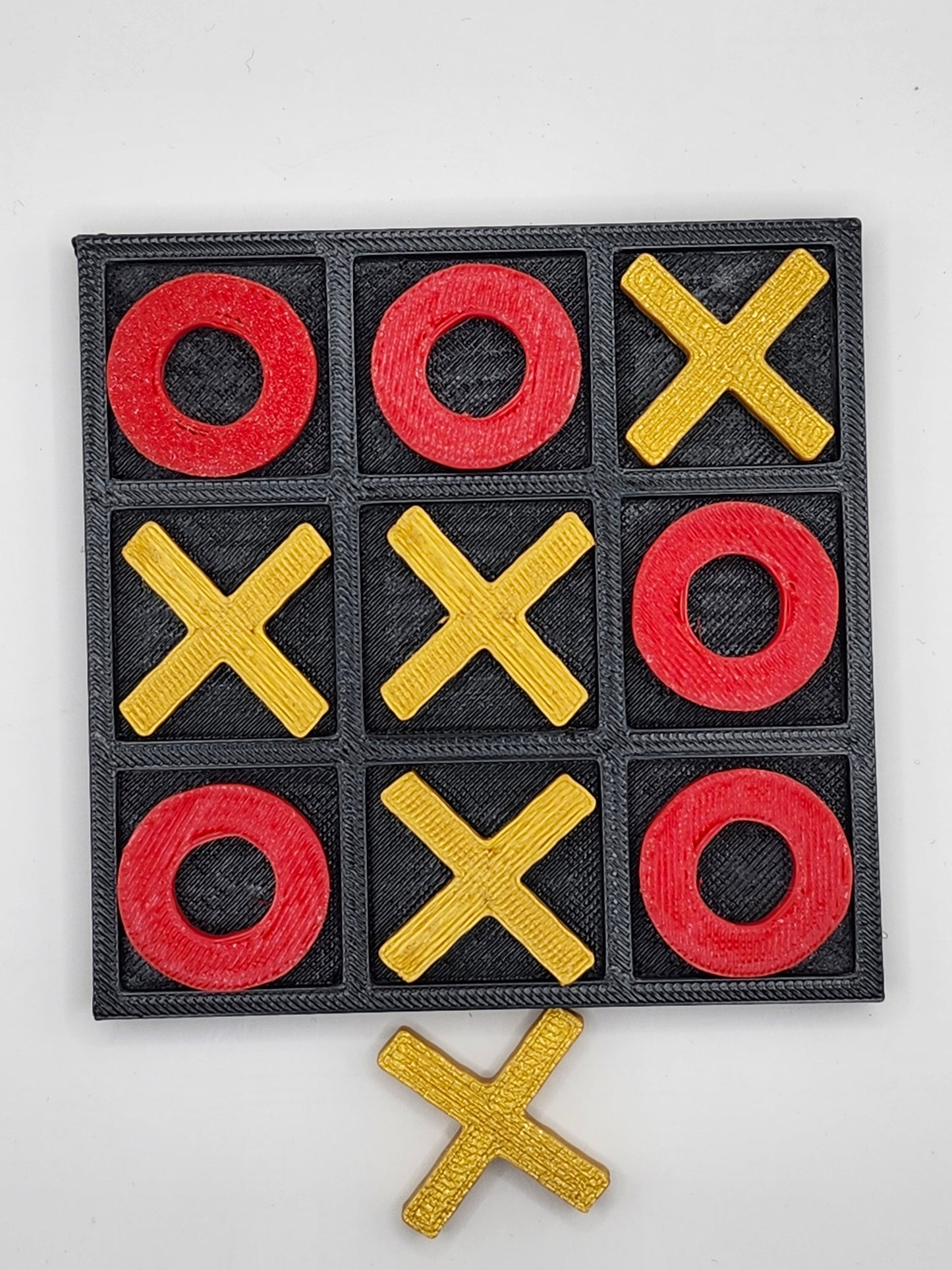 Red and Gold Tic Tac Toe Board