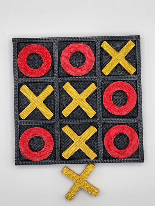 Red and Gold Tic Tac Toe Board