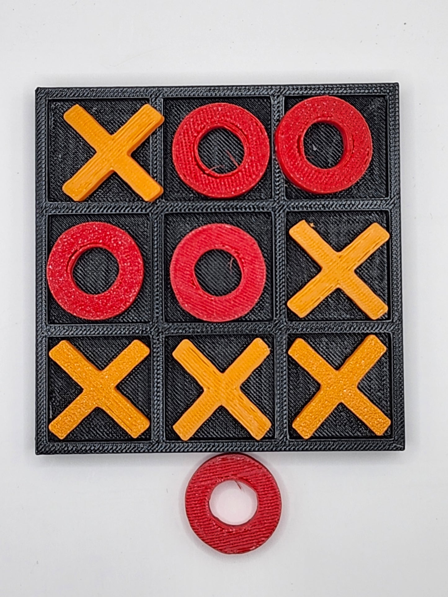Red and Orange Tic Tac Toe Board