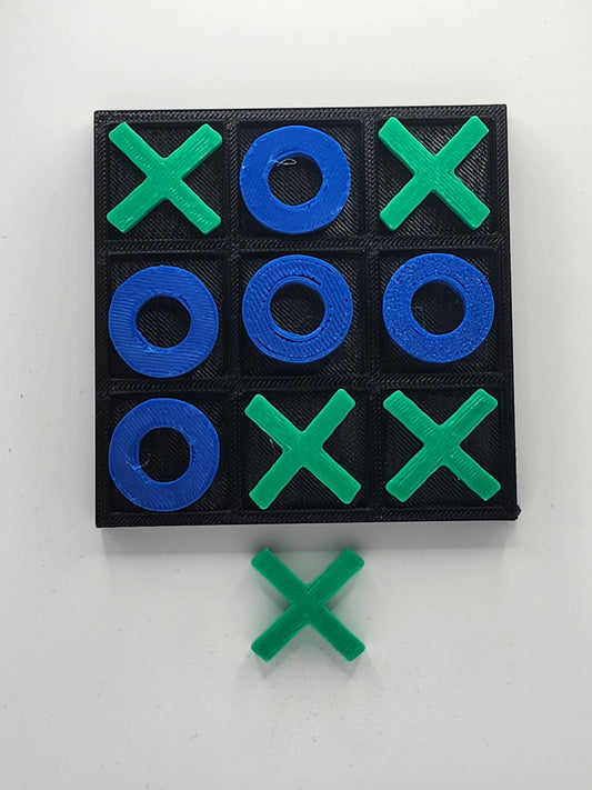 Blue and Green Tic Tac Toe Board