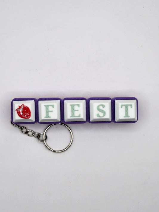 Strawberry Fest Clicker Keychain