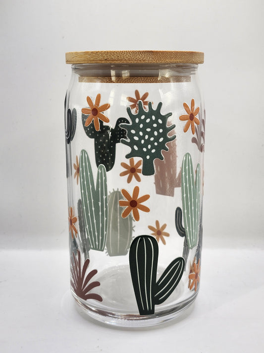 Cactus Garden Glass Cup