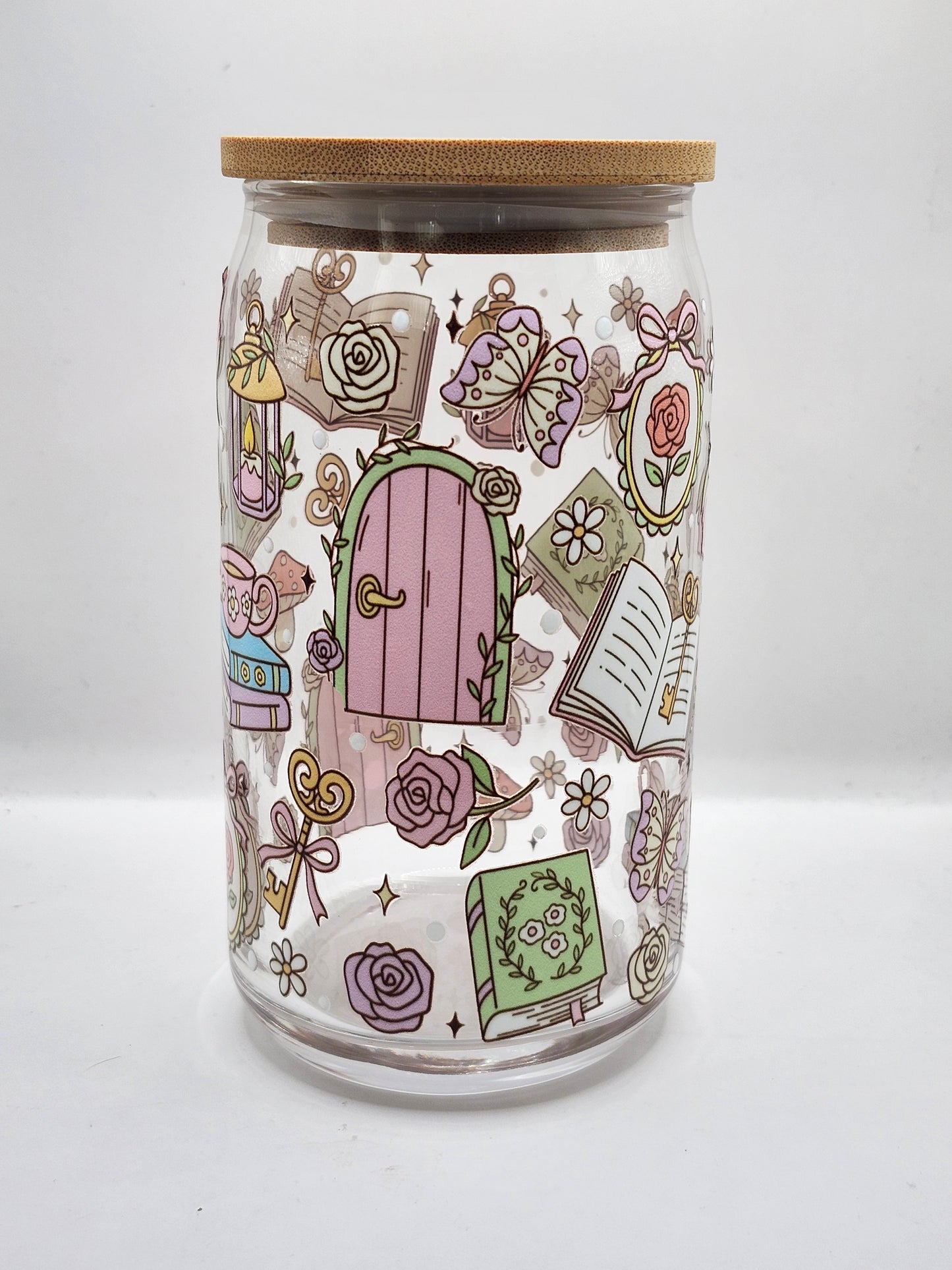 Secret Bookish Garden Glass Cup