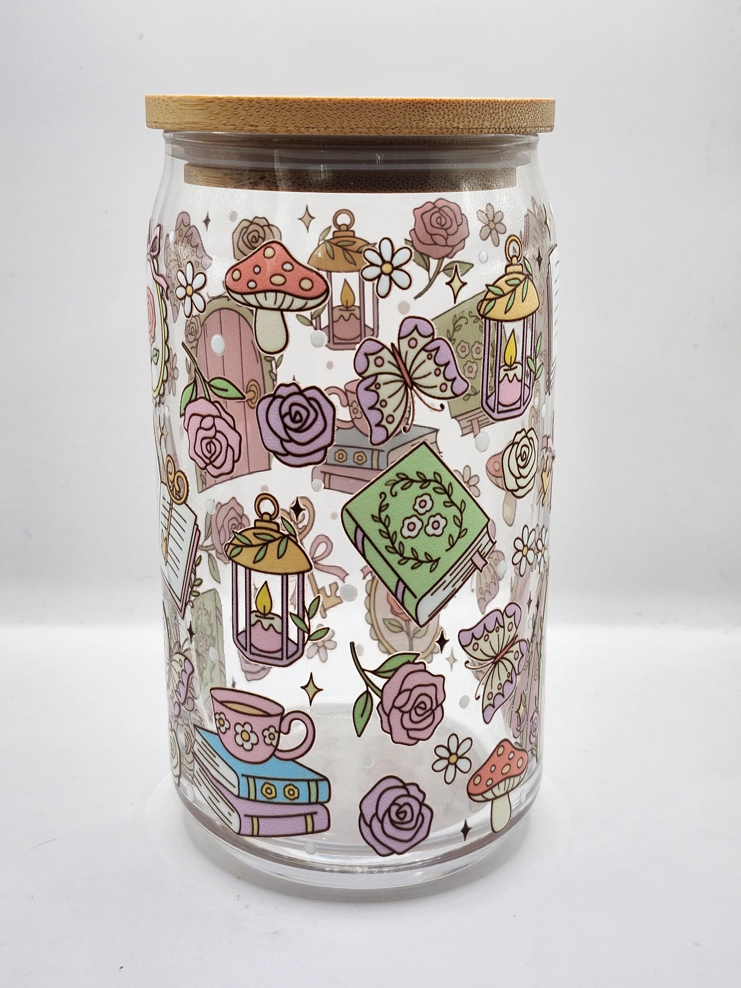 Secret Bookish Garden Glass Cup