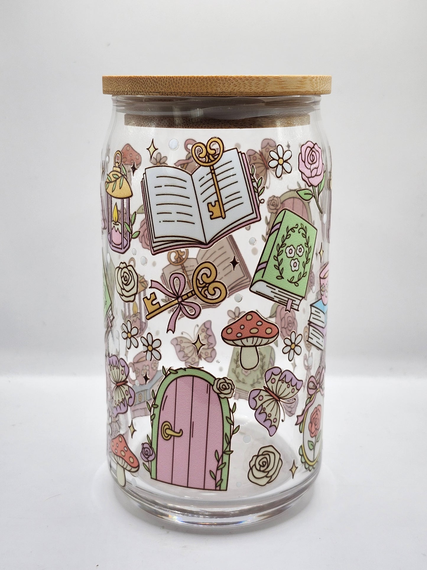 Secret Bookish Garden Glass Cup