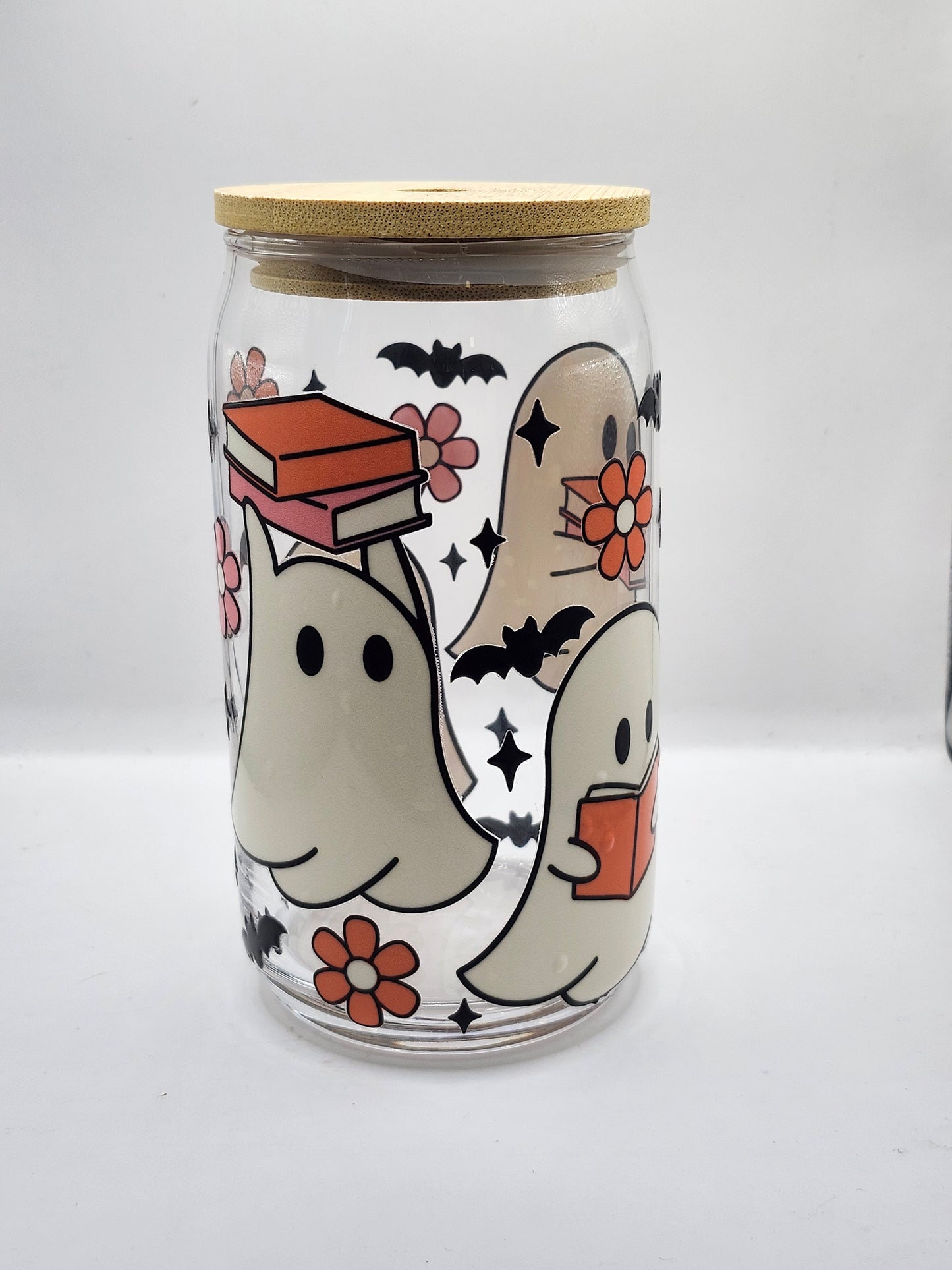 Bookish Ghost Glass Cup