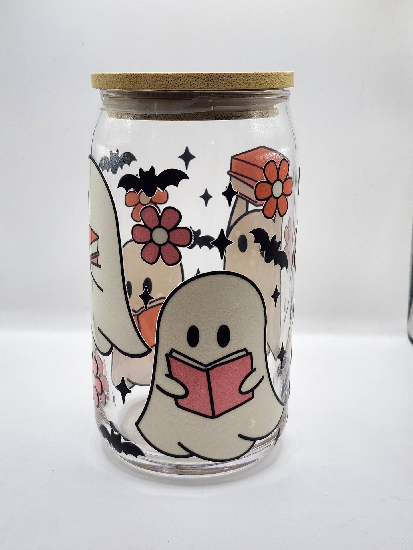 Bookish Ghost Glass Cup