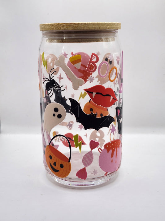 Halloween Friends Glass Cup