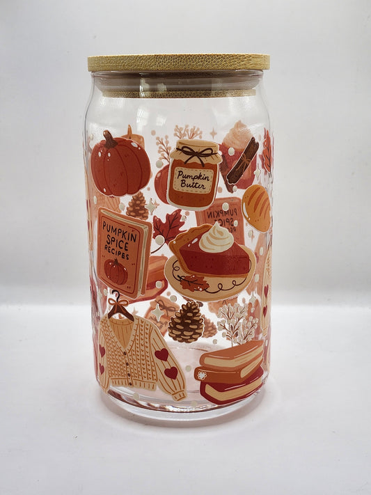 Coxy Pumpkin Spice Glass Cup