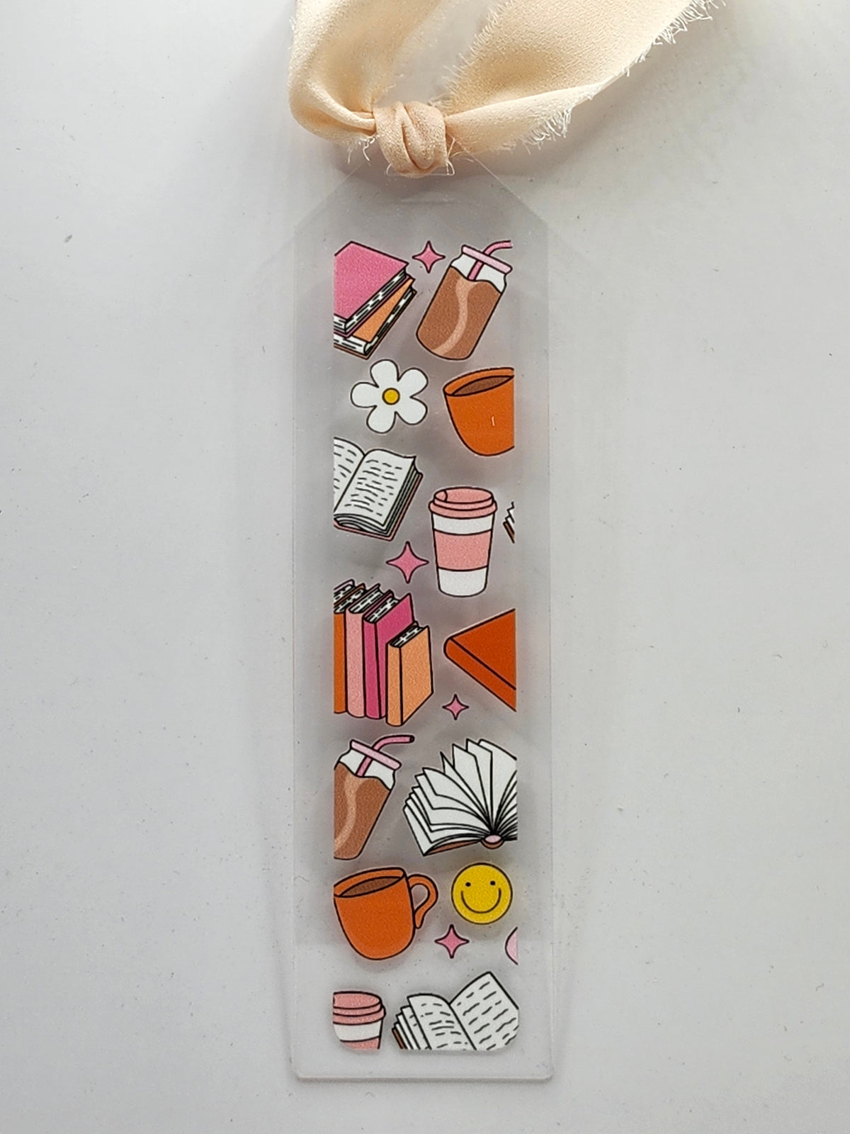Pink/Orange Book Lovers Bookmark